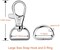 60Pcs Swivel Snap Hooks and D Rings for Lanyard and Sewing Projects (1” Inside Width)